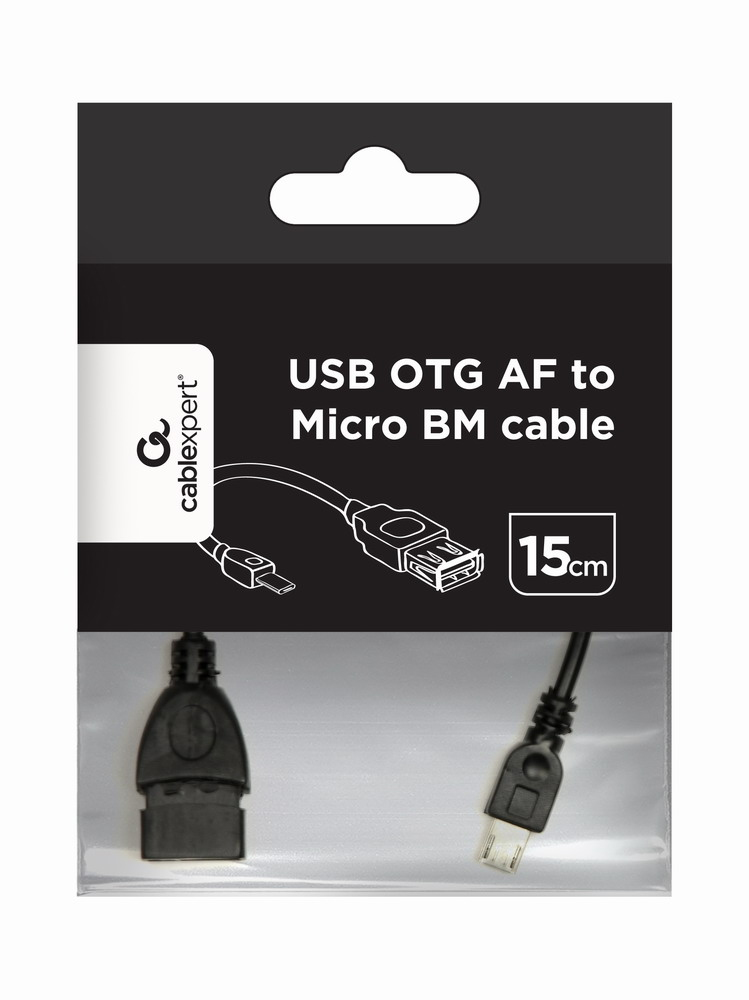 USB A - Micro-USB B, 0.15m cable USB USB 2.0 0,15 m Negro