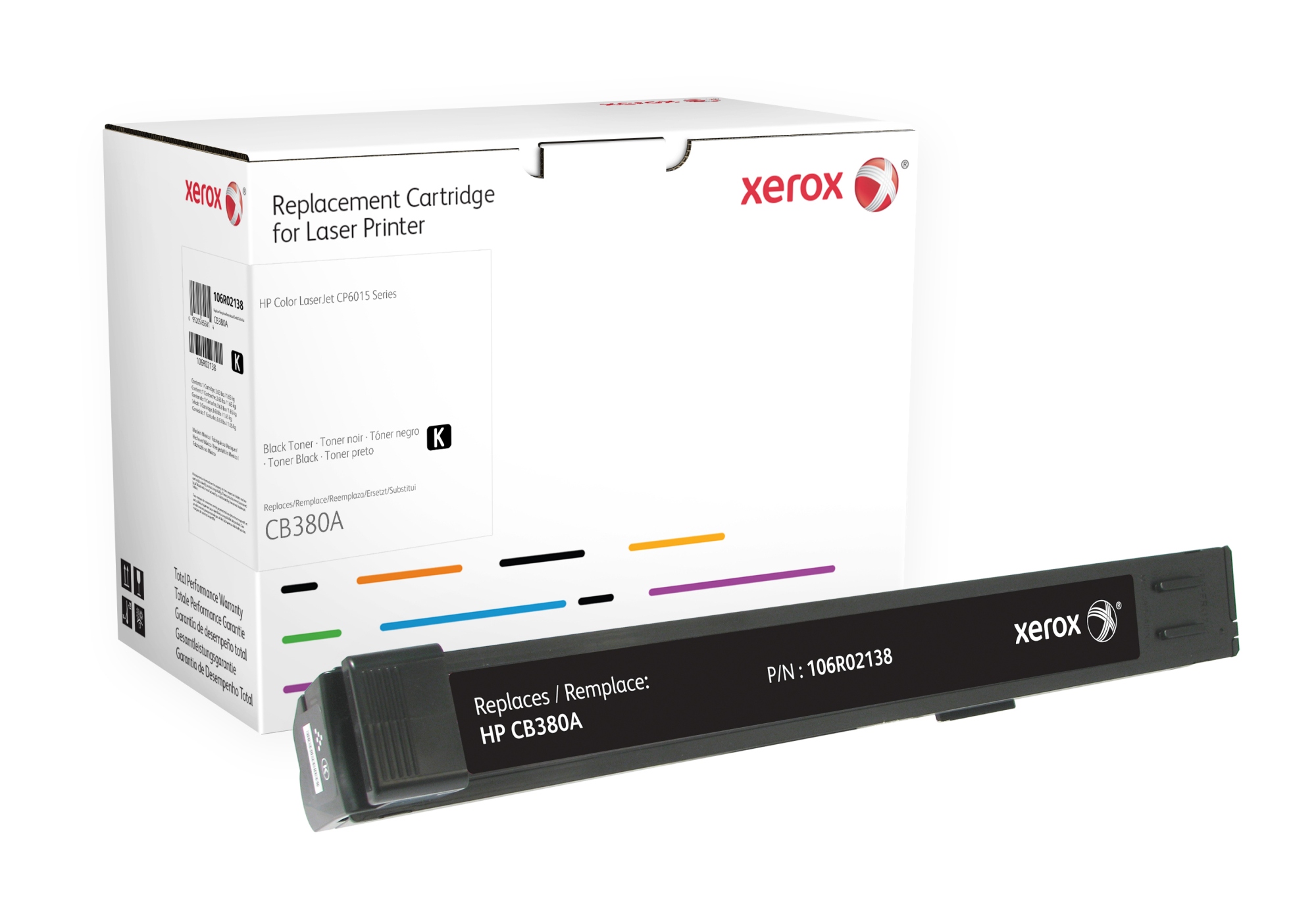 Cartucho de tóner negro. Equivalente a HP CB380A. Compatible con HP Colour LaserJet CP6015