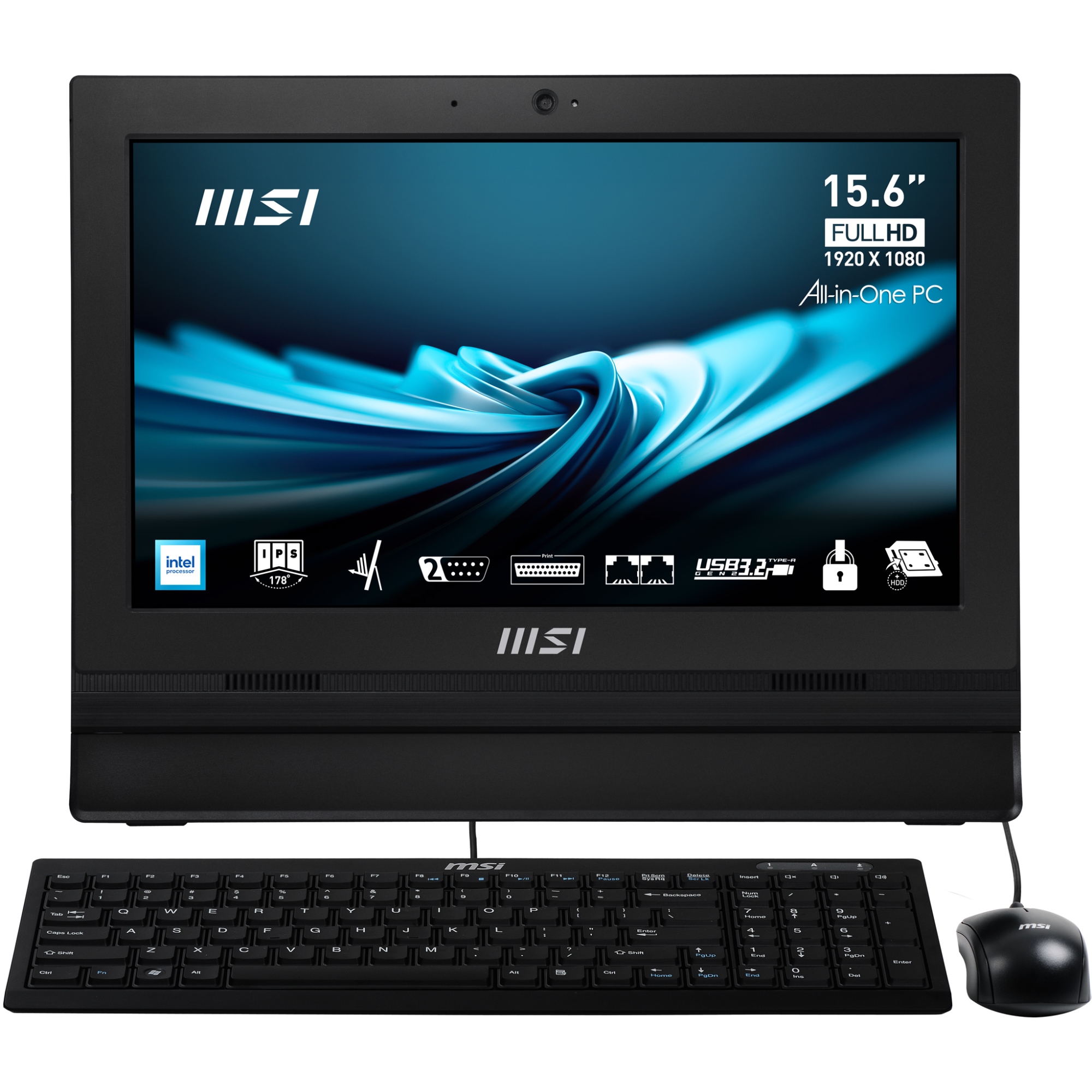 Pro AP162T ADL-007XES All-in-One PC Intel® N N100 39,6 cm (15.6") 1920 x 1080 Pixeles Pantalla táctil PC todo en uno 4 GB DDR4-SDRAM 256 GB SSD Wi-Fi 6 (802.11ax) Negro