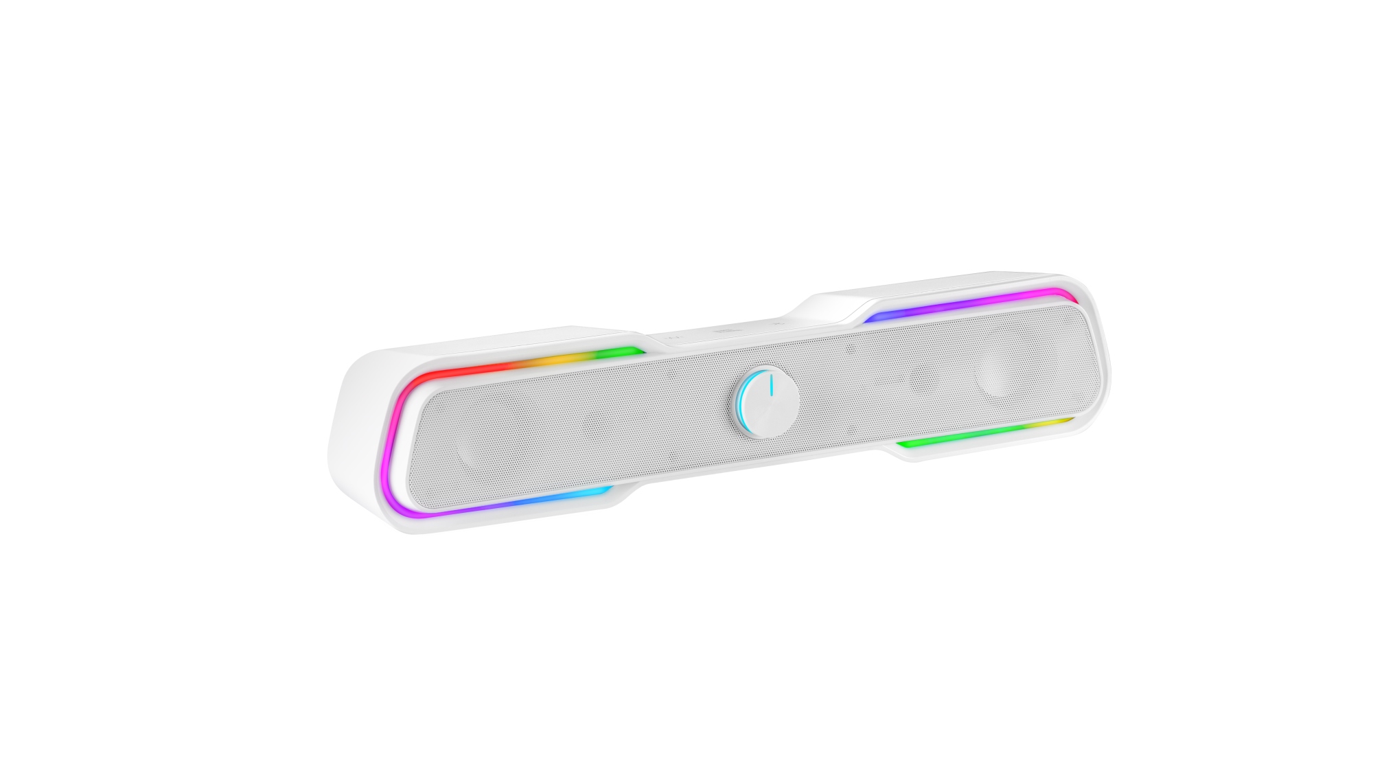 MSBXW Blanco, Barra de Sonido RGB, Bluethooth 5.0+Jack 3.5, Sonido DSP 10W