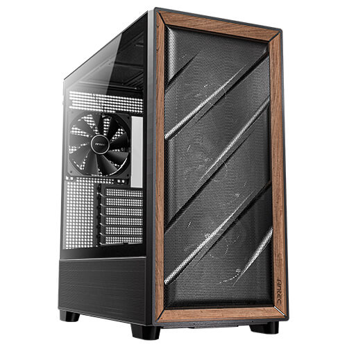 0-761345-10133-2 carcasa de ordenador Midi Tower Negro, Madera