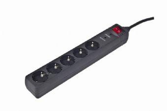 SPG5-C-15 limitador de tensión Negro 5 salidas AC 250 V 4,5 m