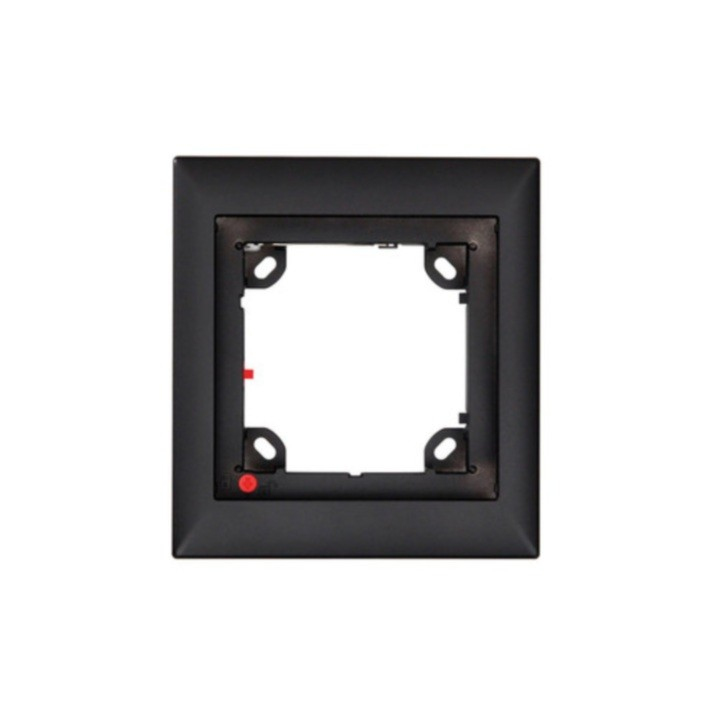 MX-OPT-FRAME-1-EXT-BL caja de tomacorriente Negro