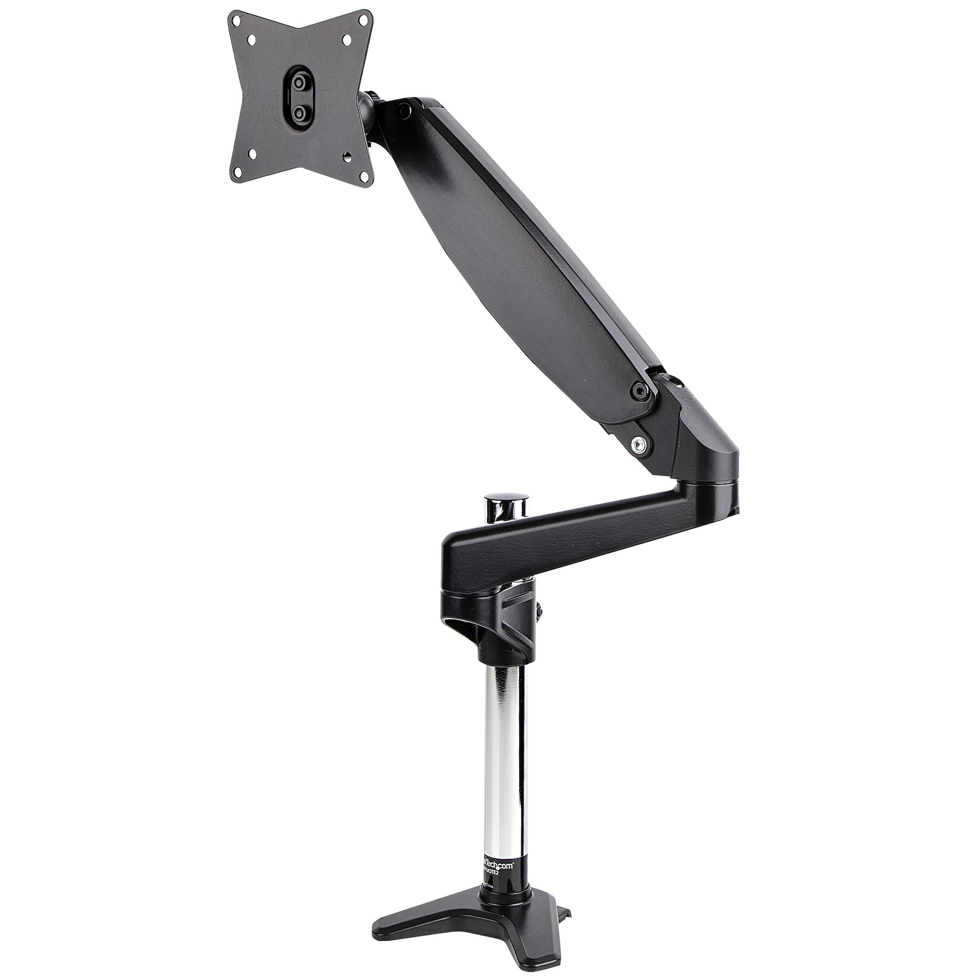 Brazo de Soporte de Escritorio para Un Monitor VESA de hasta 32" o Ultraancho de 49" (8kg) - Base para 1 Monitor de Movimiento Articulado y Altura Ajustable - Grommet o Mordaza
