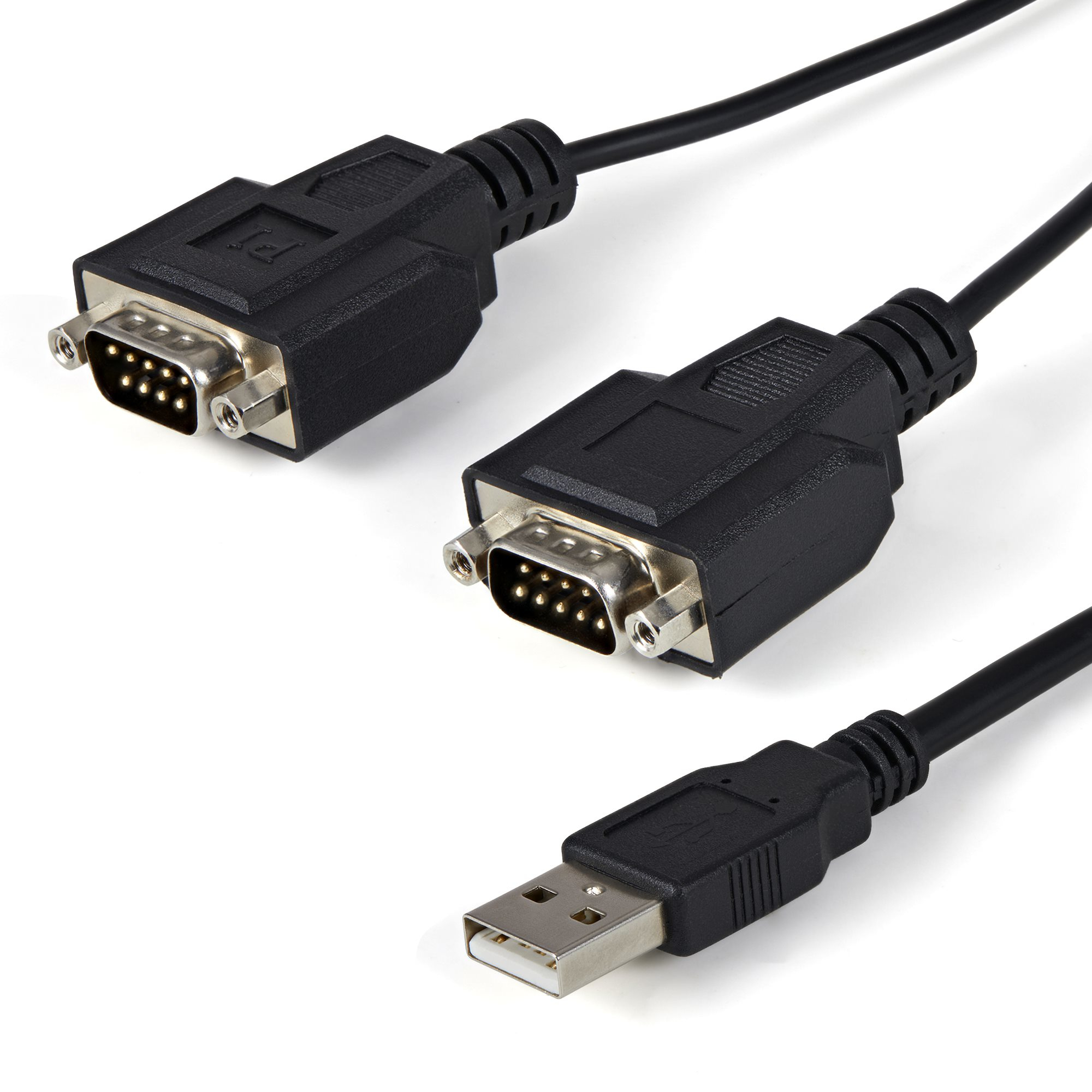 Cable USB a Serie de 2 Puertos FTDI de 1,8m - Adaptador USB a RS232 - Adaptador USB a Serie - con Retención COM - TAA