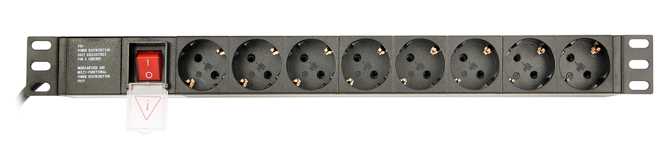 EG-PDU-014 unidad de distribución de energía (PDU) 8 salidas AC 1U Negro