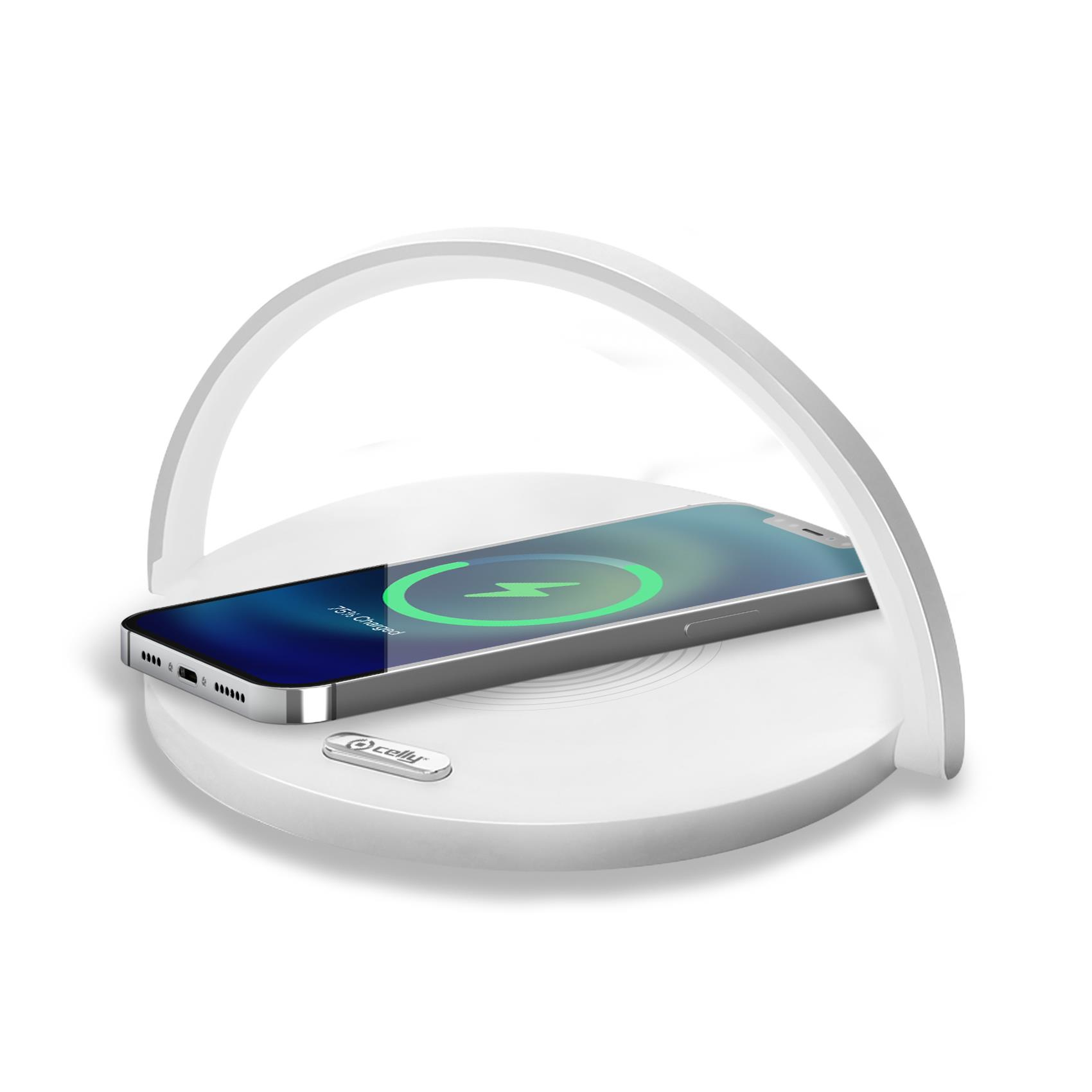 WLLIGHTCIRCLEWH cargador de dispositivo móvil Cámara digital, Mando para videojuegos, Auriculares, Teléfono móvil, Batería portátil, Smartphone, Reloj inteligente, Tableta, Ver, Wearables Blanco Corriente alterna Cargador inalámbrico Interior
