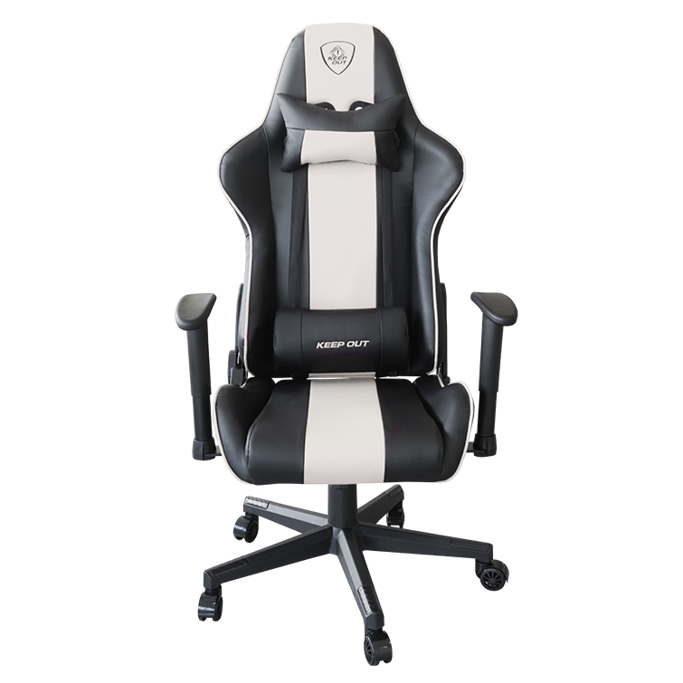 XSPRO-RACING Silla para videojuegos universal Asiento acolchado Negro, Blanco