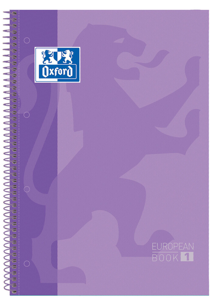 Europeanbook 1 cuaderno y block A4 80 hojas Púrpura 100430201 Pack 5 Unid
