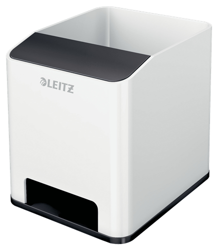 Desk Top Storage porta lápices Poliestireno Negro, Blanco