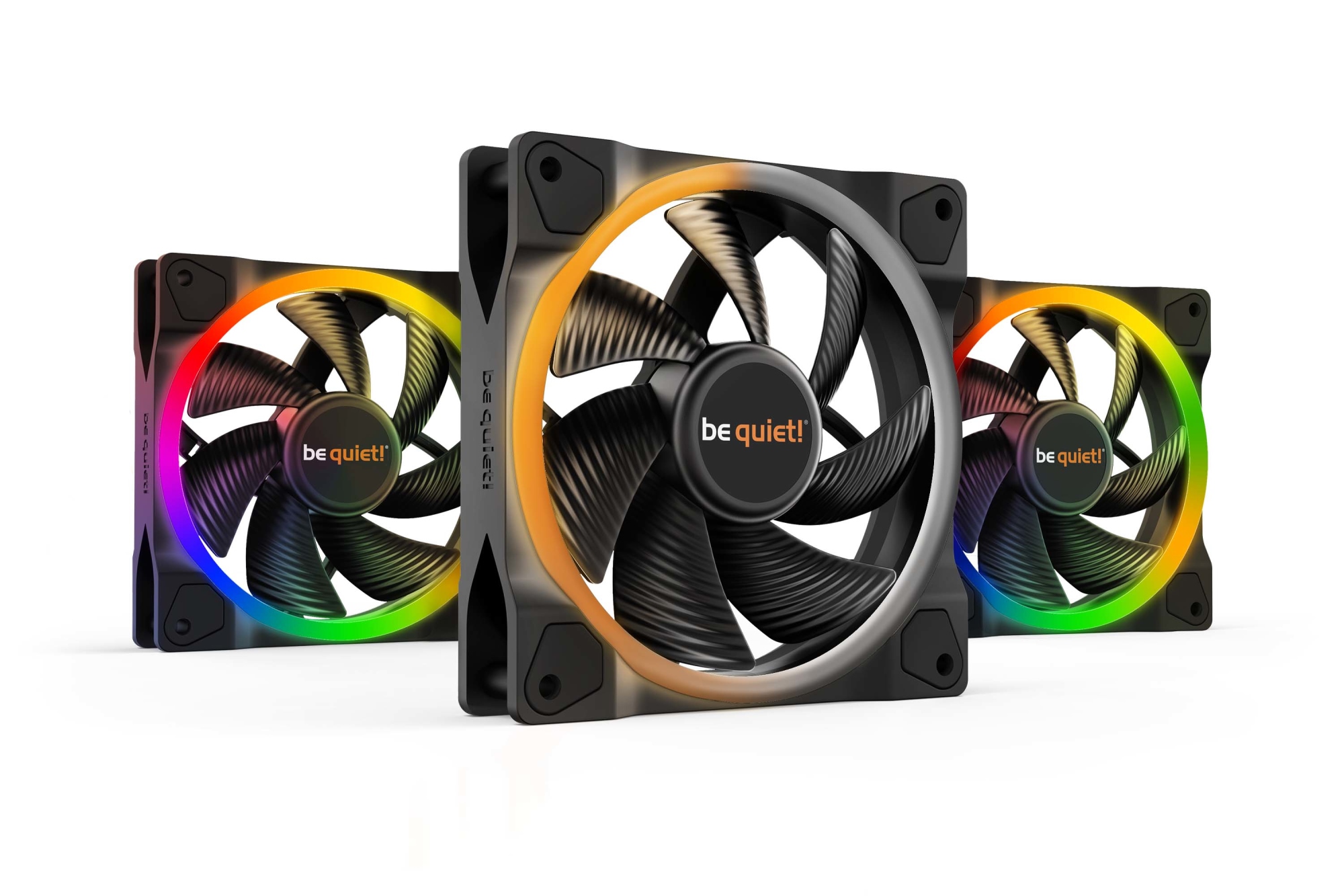 Light Wings | 120mm PWM Triple Pack Carcasa del ordenador Ventilador 12 cm Negro 3 pieza(s)