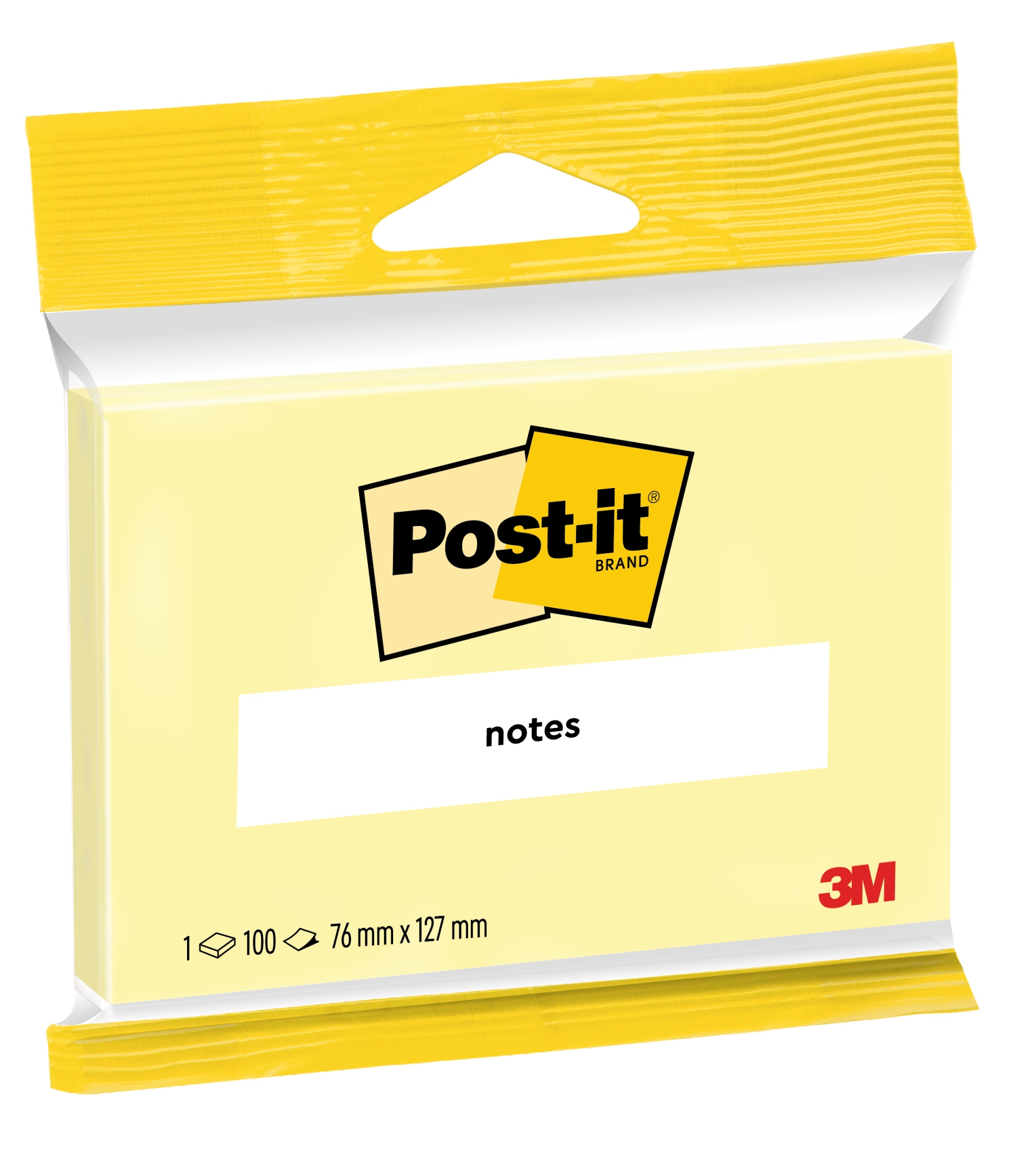 6830 nota autoadhesiva Rectángulo Amarillo 100 hojas Autoadhesivo