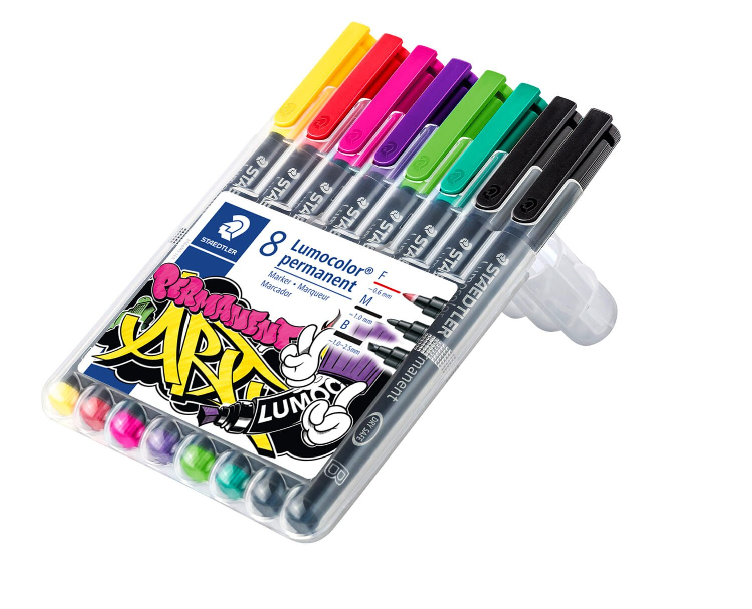 Lumocolor 31-S WP8 marcador permanente Surtido Negro, Verde, Verde claro, Rosa, Rojo, Violeta, Amarillo 8 pieza(s)