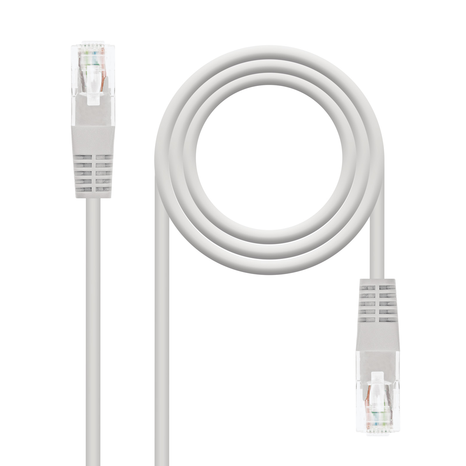Cable de Red Latiguillo RJ45 CAT.6 UTP AWG24, Gris, 30 m
