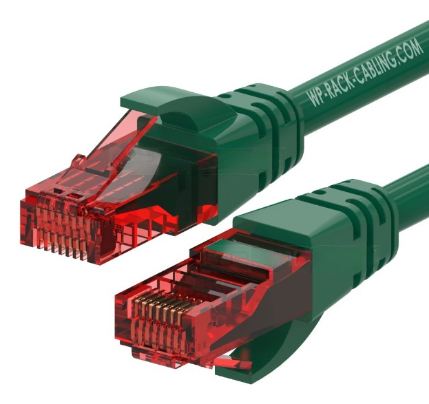 WPC-PAT-6U002G cable de red Negro, Verde 0,2 m Cat6 U/UTP (UTP)