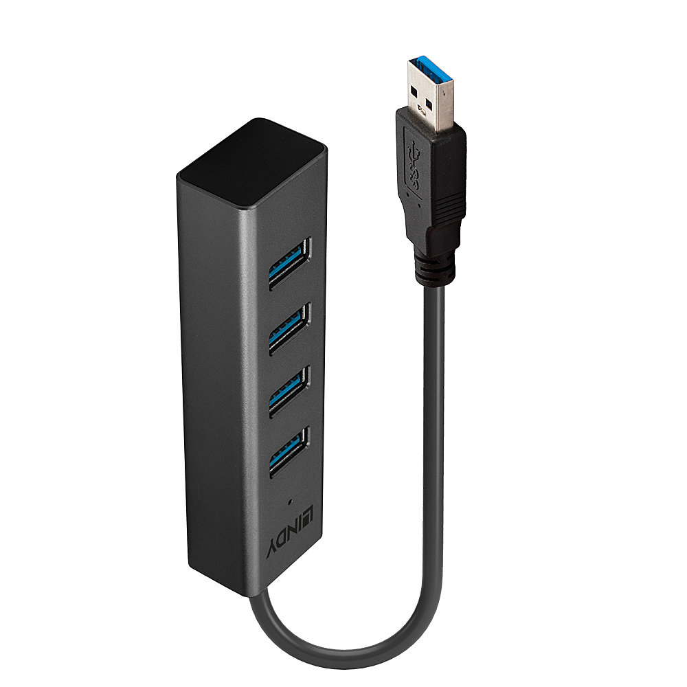 43324 hub de interfaz USB 3.2 Gen 1 (3.1 Gen 1) Type-A 5000 Mbit/s Negro