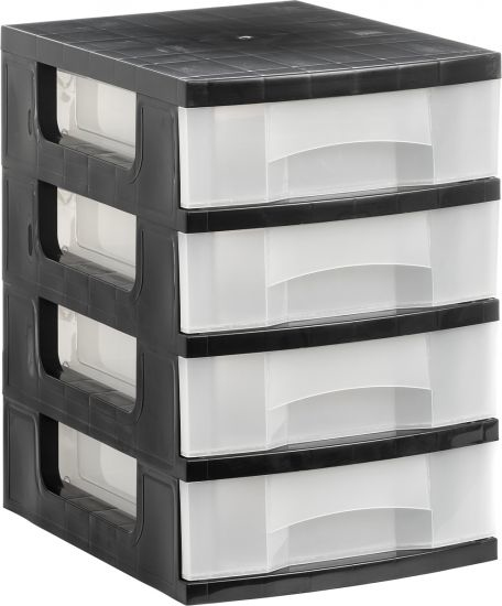 1104 CS TL cajonera para oficina Negro Plástico