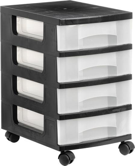1104R CS TL cajonera para oficina Negro Plástico