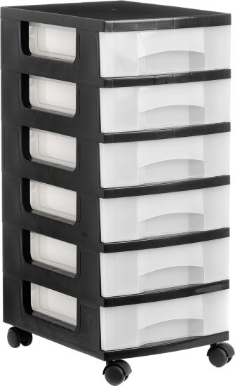 1106R CS TL cajonera para oficina Negro Plástico