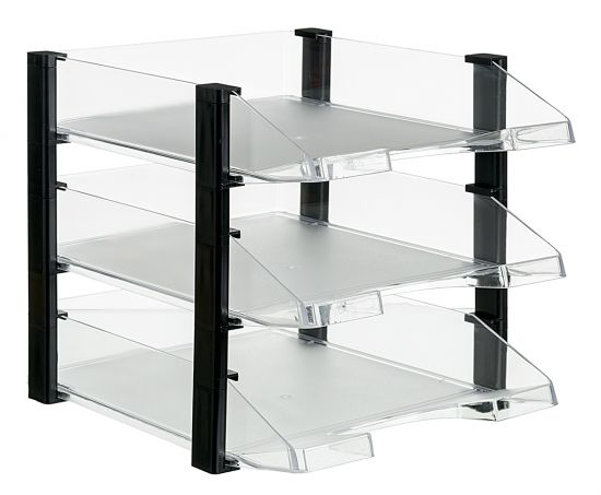 704 CS TP bandeja de escritorio/organizador Negro, Transparente