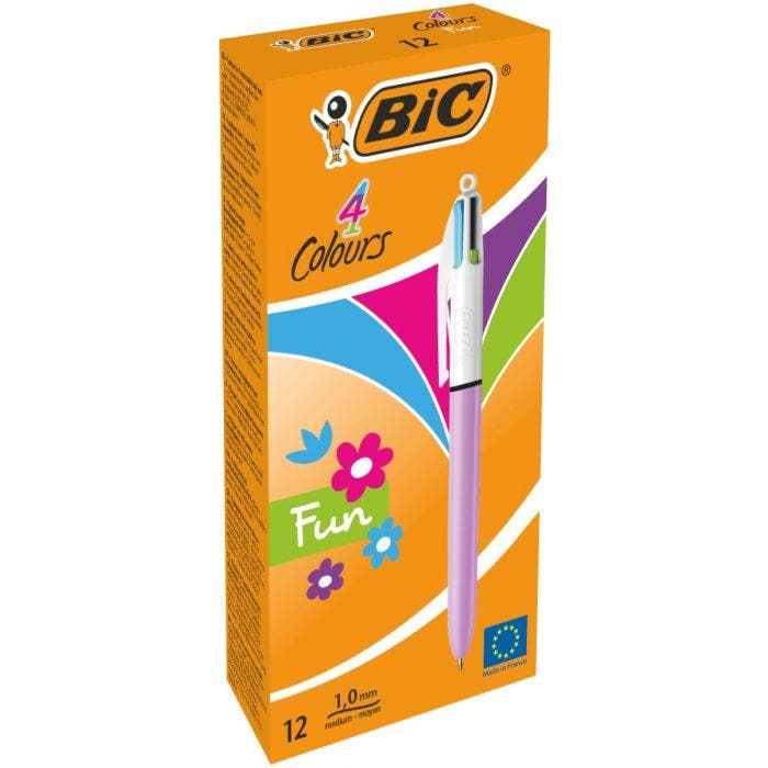 503815 bolígrafo Verde, Rosa, Púrpura, Turquesa Bolígrafo de punta retráctil con pulsador 1 pieza(s)