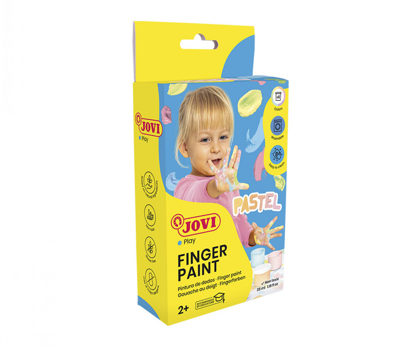 540P pintura de dedos lavable Multi
