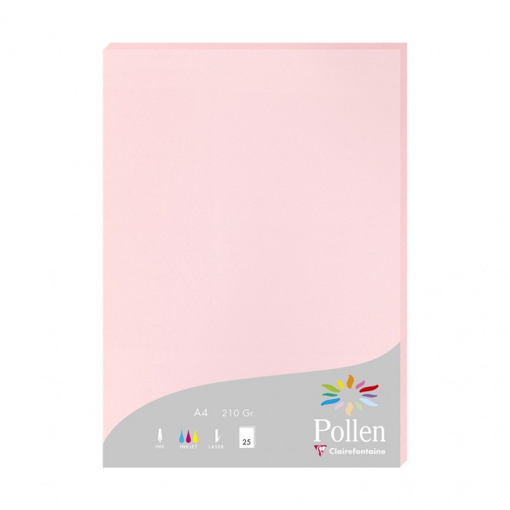 Pollen papel para impresora de inyección de tinta A4 (210x297 mm) 25 hojas Rosa
