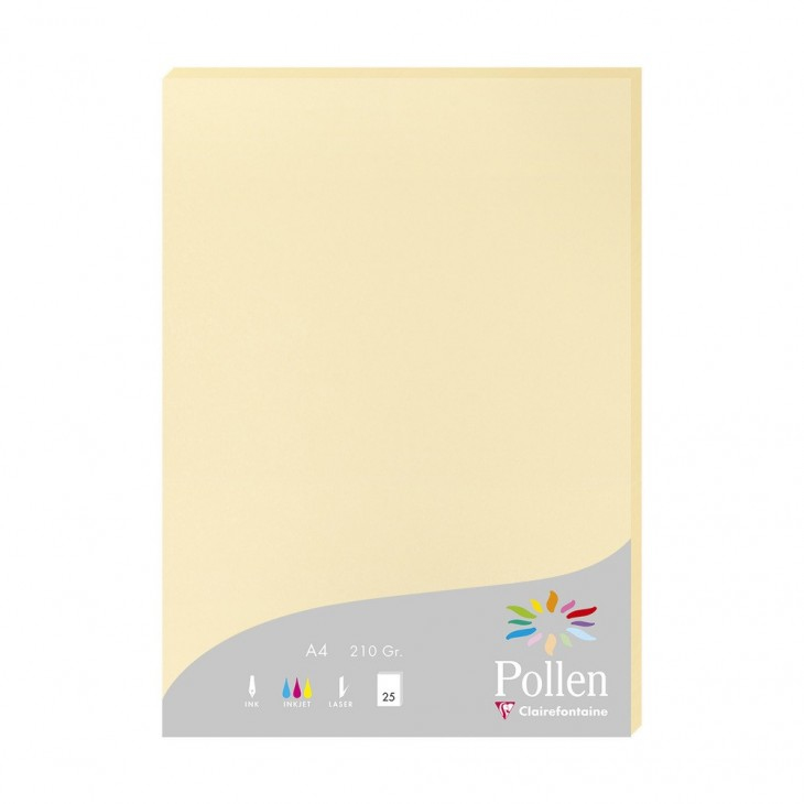 Pollen papel para impresora de inyección de tinta A4 (210x297 mm) 25 hojas Crema de color