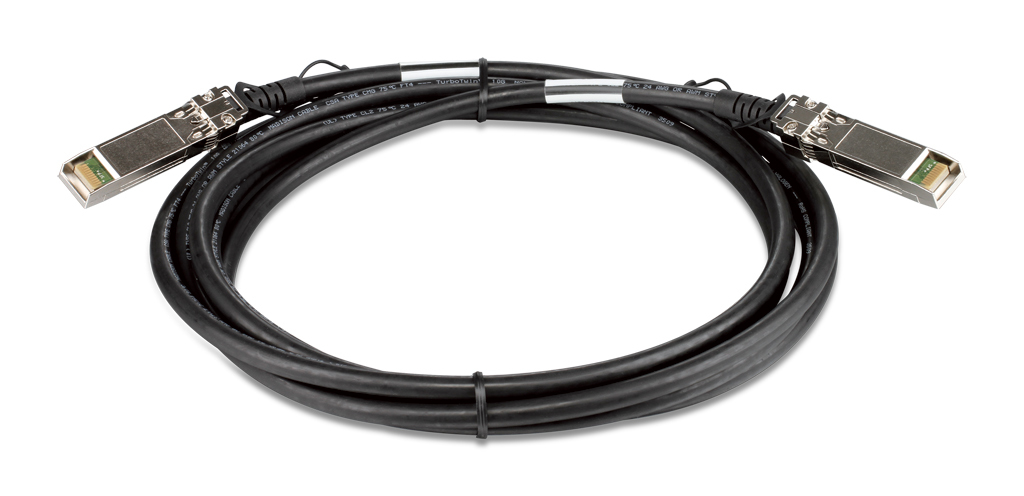 DEM-CB300S Cable de fibra óptica e InfiniBand 3 m SFP+ Negro