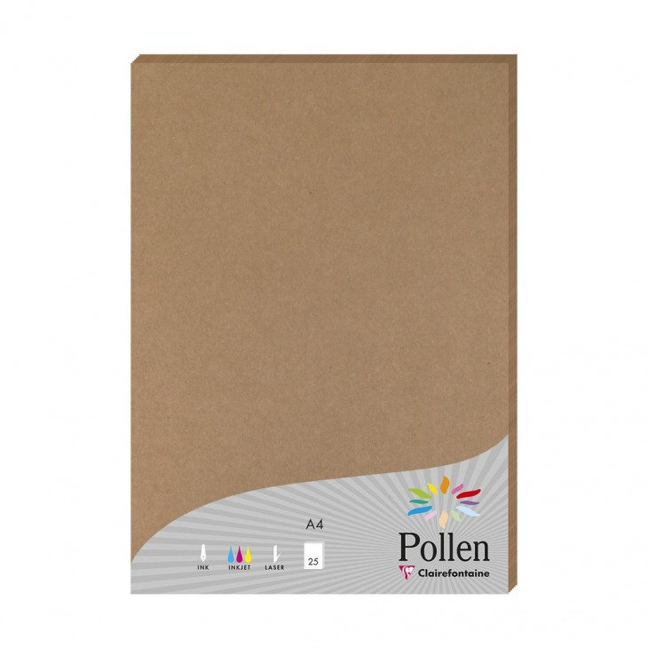 Pollen papel para impresora de inyección de tinta A4 (210x297 mm) 25 hojas Marrón