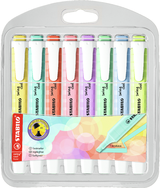 swing cool Pastel marcador 8 pieza(s) Punta de cincel Colores surtidos