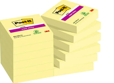 7100242802 nota autoadhesiva Plaza Amarillo 90 hojas Autoadhesivo