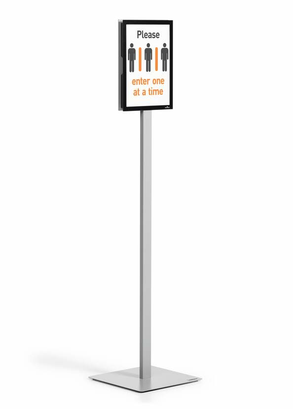 INFO STAND BASIC A4 1 ST 501257 (501257) Stand de información Metal, Plástico Gris