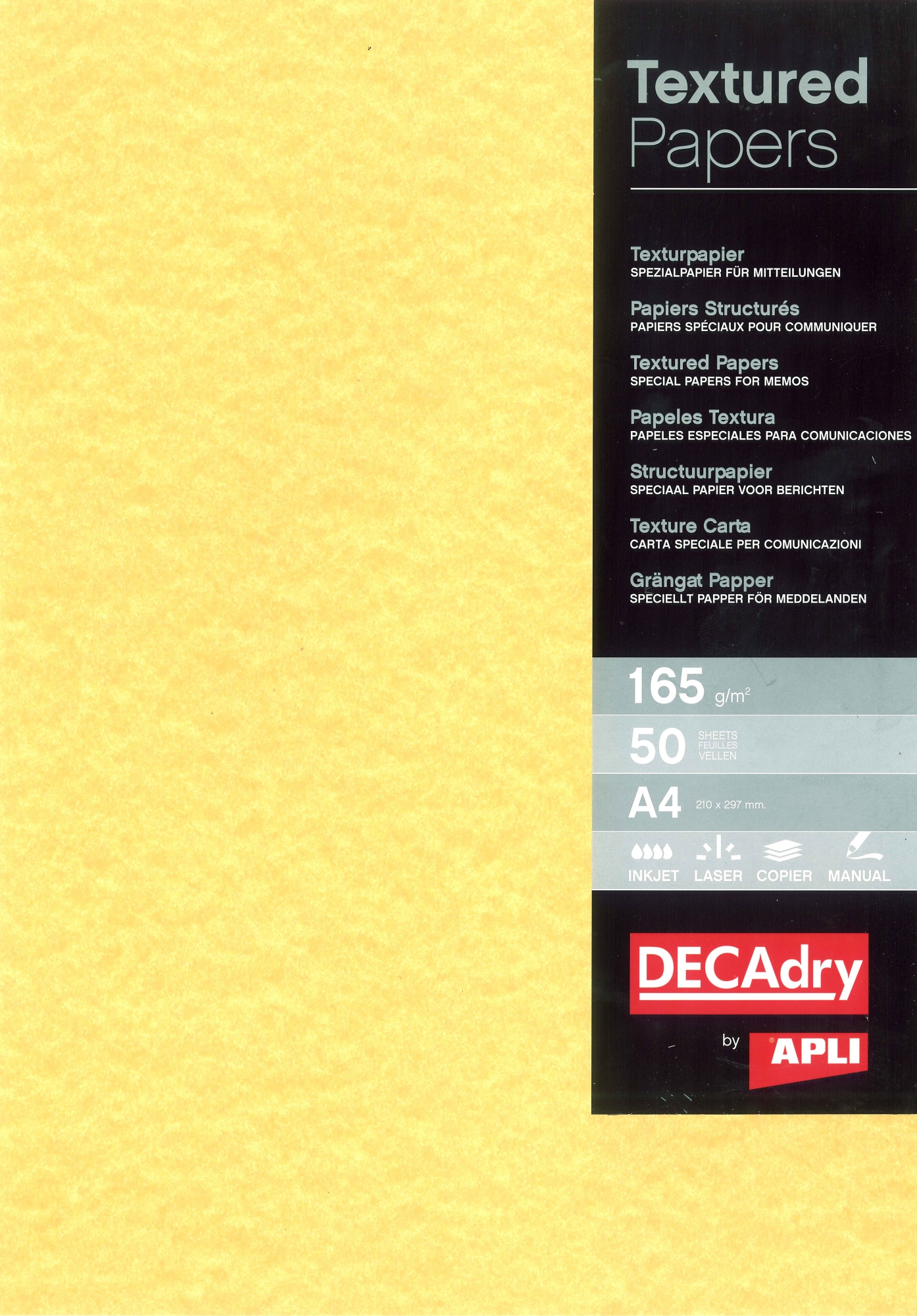 PCL1676 papel para impresora de inyección de tinta A4 (210x297 mm) 50 hojas Oro