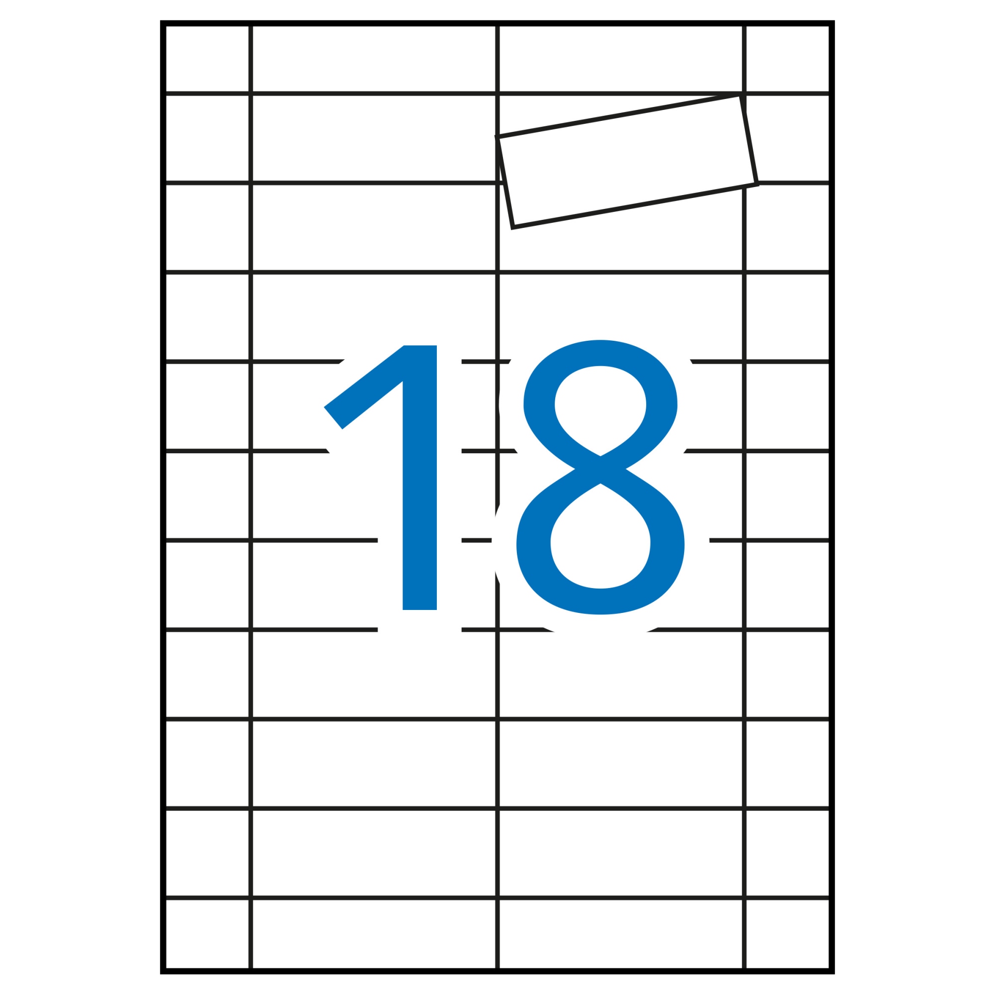 10388 etiqueta de impresora Blanco