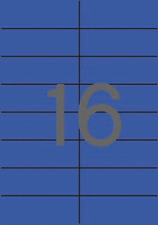 01596 etiqueta de impresora Azul