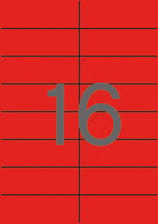 01597 etiqueta de impresora Rojo