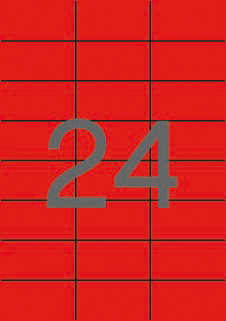 01593 etiqueta de impresora Rojo