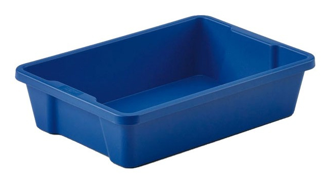 Caja apilable para almacenaje con tapa