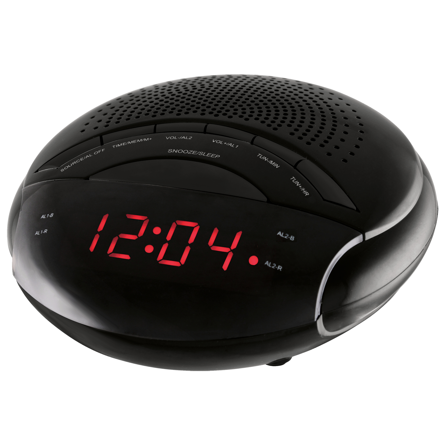 NVR-335DD radio Reloj Digital Negro