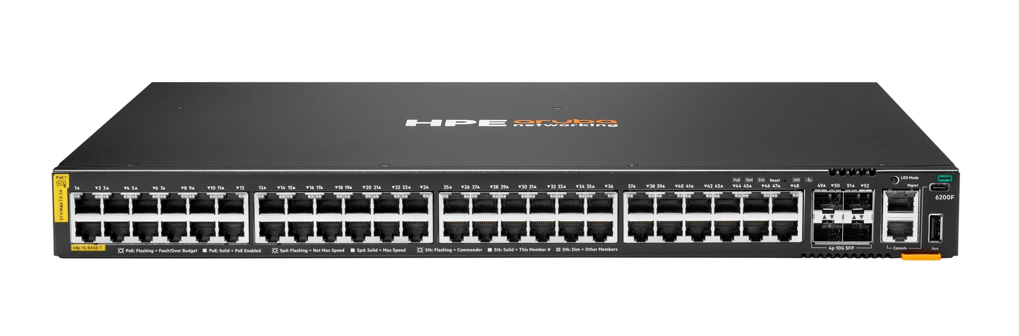 Aruba Networking CX 6200F 48G Class-4 PoE 4SFP+ 740W Switch