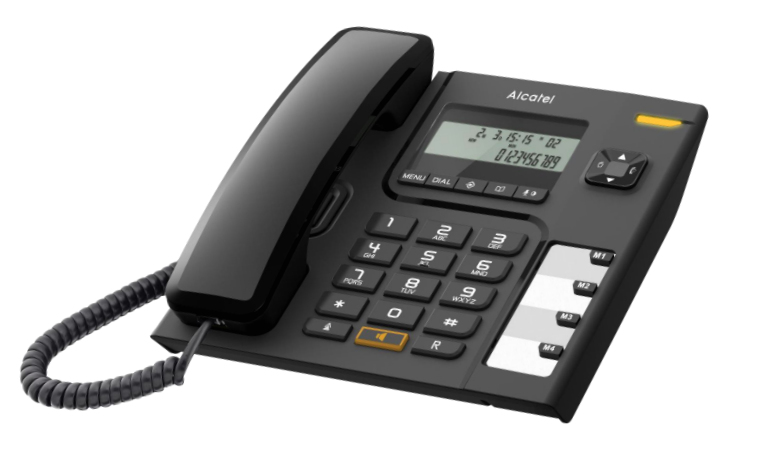 T56 Teléfono analógico Identificador de llamadas Negro