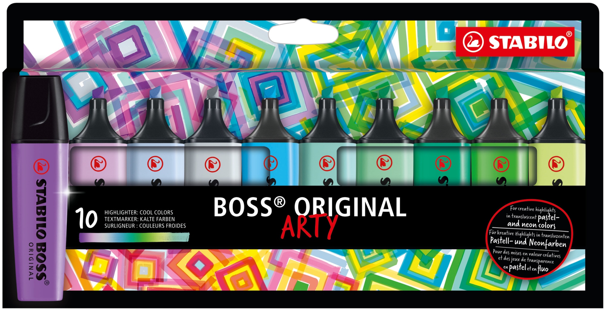 BOSS ORIGINAL marcador 10 pieza(s) Punta de cincel Multicolor