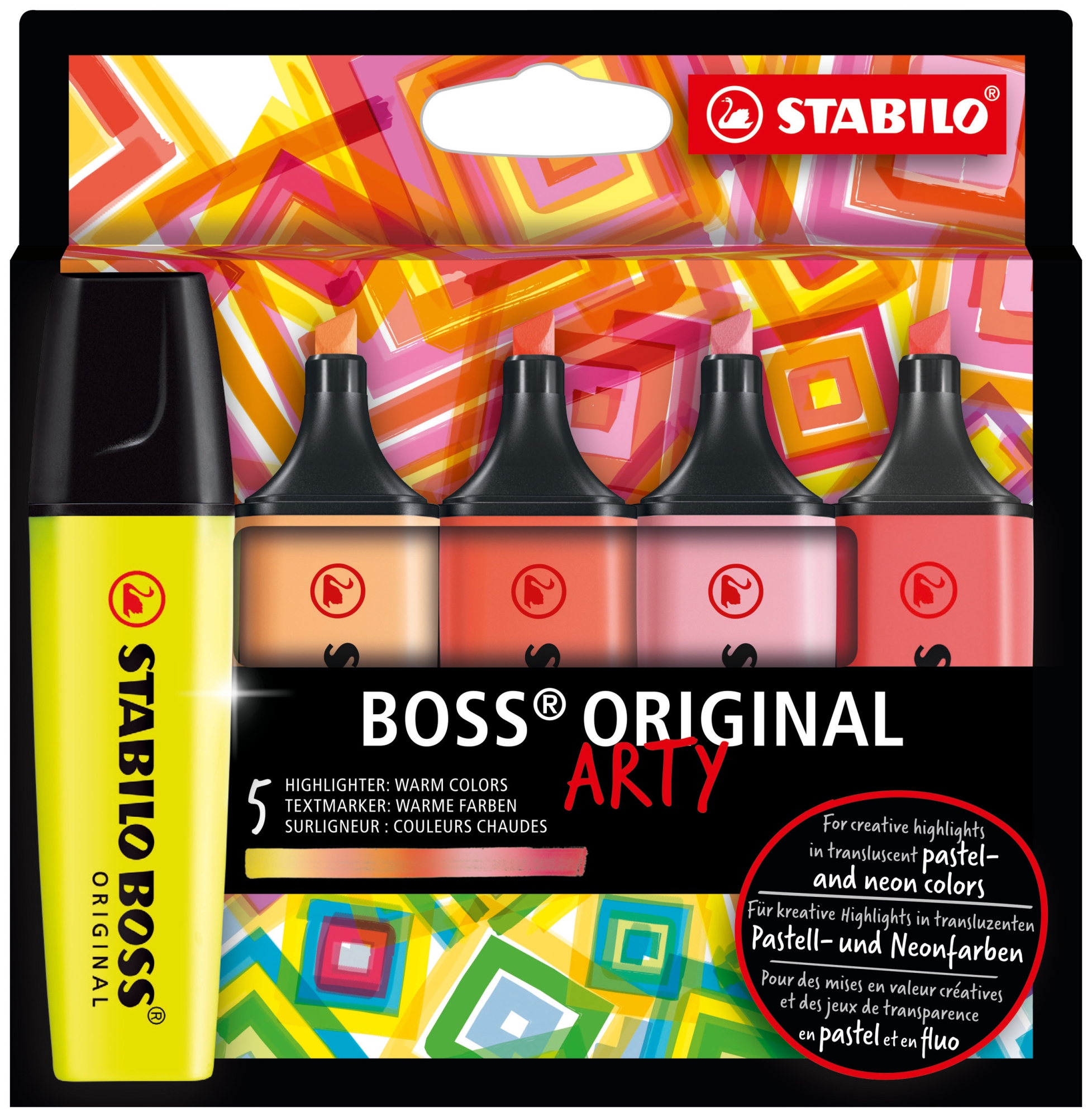 BOSS ORIGINAL marcador 5 pieza(s) Punta de cincel Multicolor