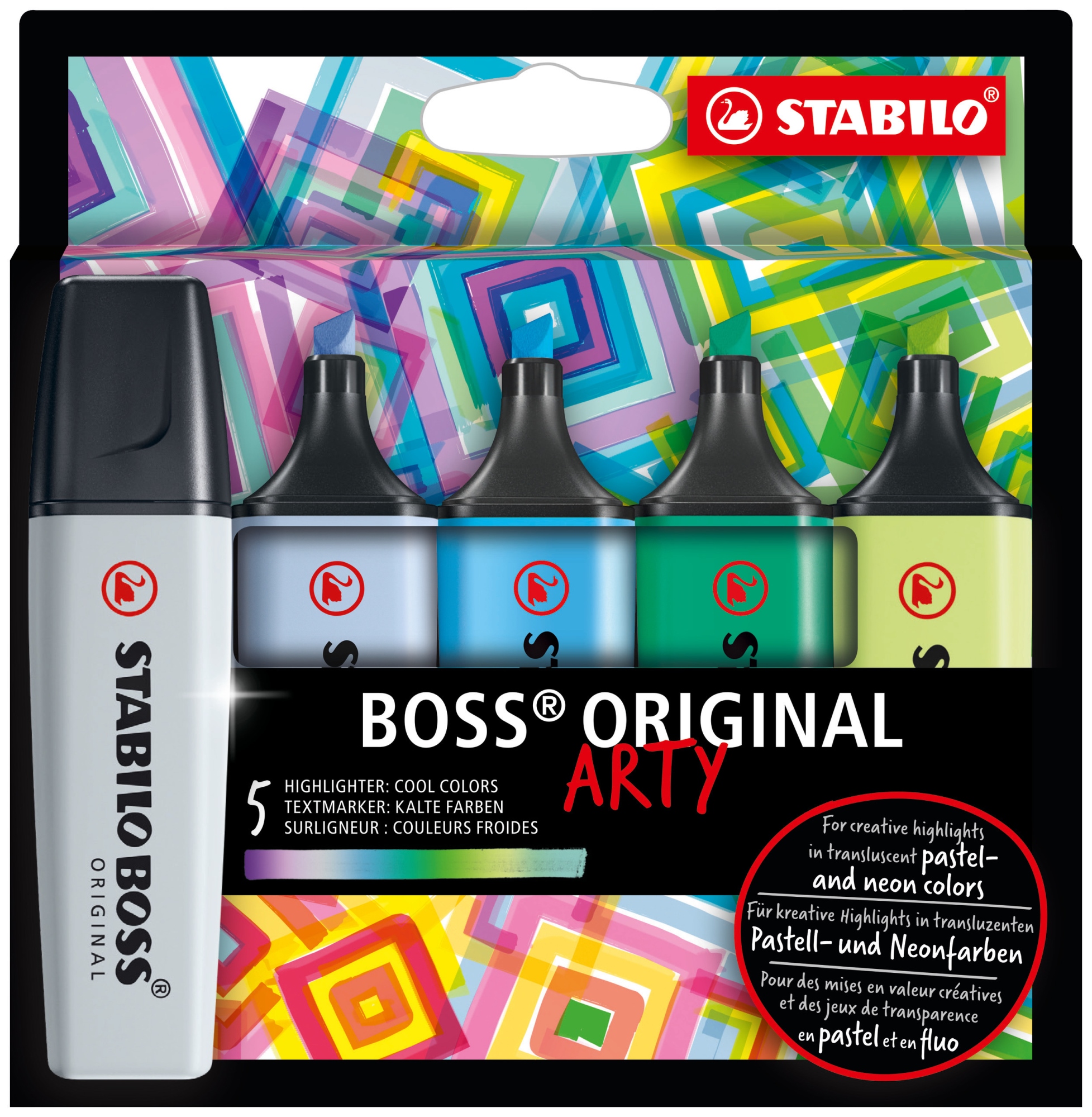BOSS ORIGINAL marcador 5 pieza(s) Punta de cincel Multicolor