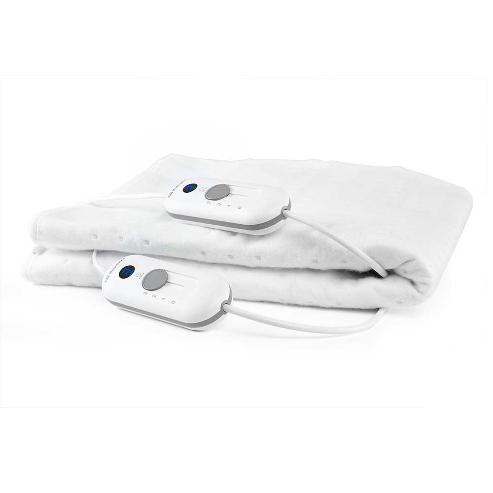 CAH 1450 manta eléctrica y almohadilla Calentador de cama eléctrico 120 W Blanco
