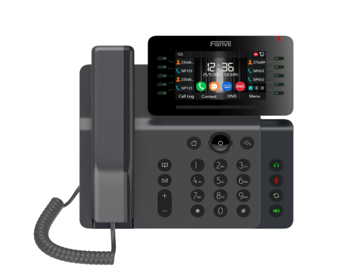 V65 teléfono IP Negro 20 líneas LCD Wifi
