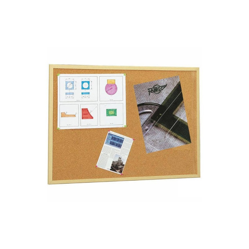 607-1 tablón de anuncio Tablón de anuncios fijo Madera Corcho