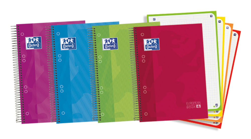 Europeanbook 4 cuaderno y block A5 120 hojas Colores surtidos - Pack 5 Unidades - 100430568 - Color no elegible