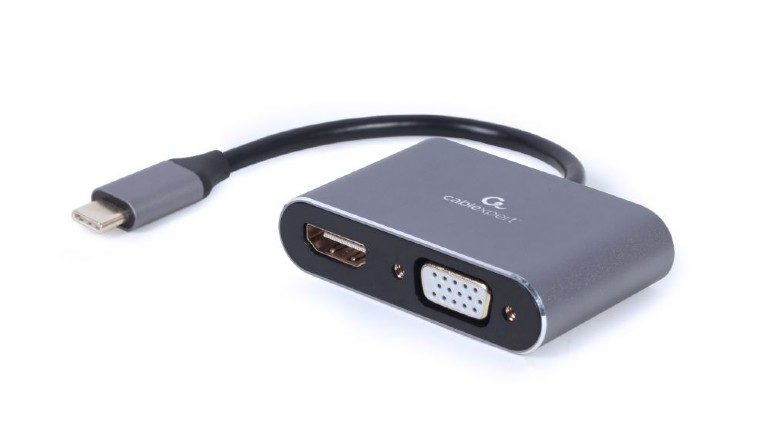 A-USB3C-HDMIVGA-01 Adaptador gráfico USB 3840 x 2160 Pixeles Gris